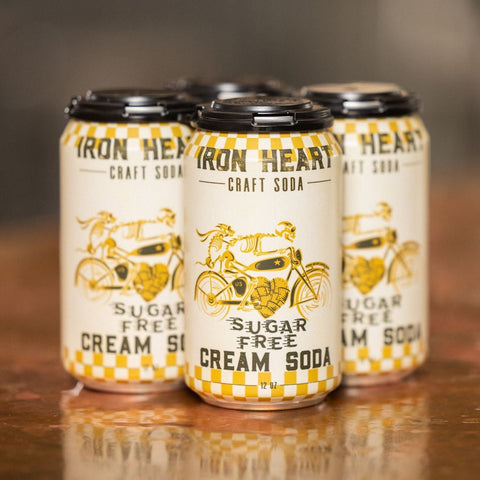 Iron Heart Craft Soda Sugar Free Cream Soda 4-pack